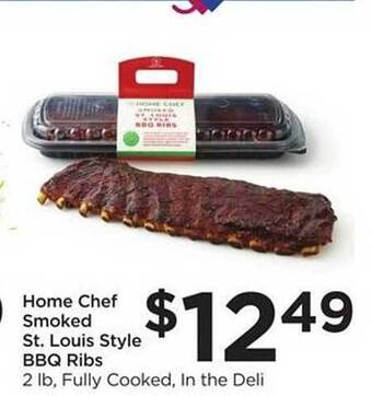 Food 4 Less Home Chef Smoked St. Louis Style Bbq Ribs offer