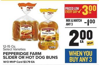 Food Lion Pepperidge Farm Slider Or Hot Dog Buns offer