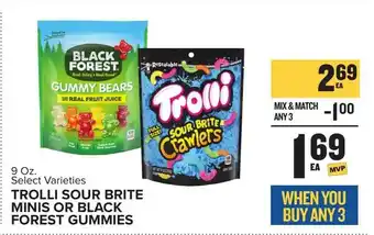 Food Lion Trolli Sour Brite Minis Or Black Forest Gummies offer
