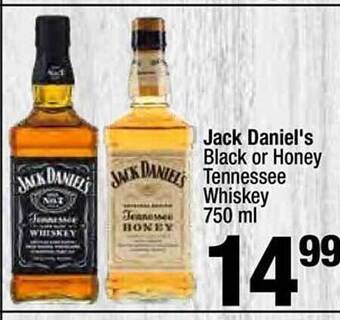 Super King Markets Jack Daniel's Black Or Honey Tennessee Whiskey offer