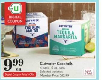 Pavilions Cutwater Cocktails offer