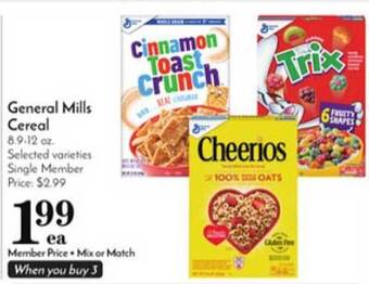 Pavilions General Mills Cereal offer