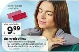 Lidl Cherry Pit Pillow offer