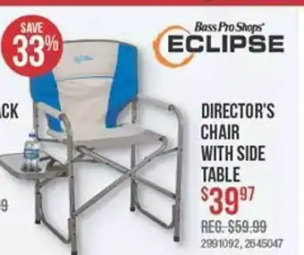 Bass Pro Director's Chair With Side Table offer