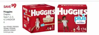 Costco Huggies Diapers Sizes 1 2 3 4 5 And-or 6 offer