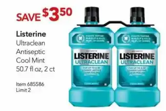 Costco Listerine Ultraclean Antiseptic Cool Mint offer
