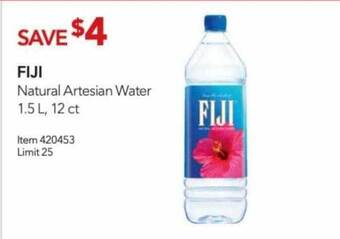 Costco Fiji Natural Artesian Water offer