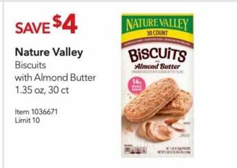Costco Nature Valley Biscuits With Almond Butter offer