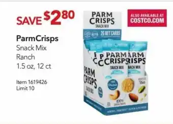Costco Parmcrisps Snack Mix Ranch offer