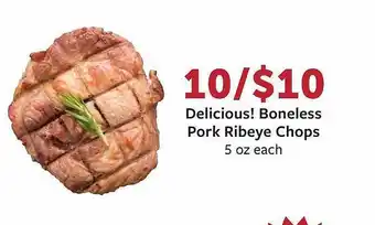 Fareway Delicious! Boneless Pork Ribeye Chops offer