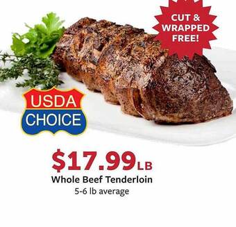 Fareway Whole Beef Tenderloin offer