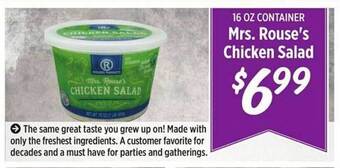 Rouses Mrs Rouse's Chicken Salad offer