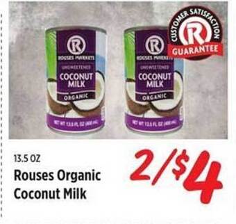 Rouses Rouses Organic Coconut Milk offer