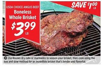 Rouses Boneless Whole Brisket offer