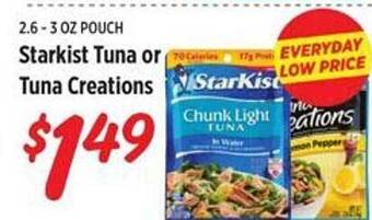 Rouses Starkist Tuna Or Tuna Creations offer