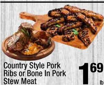 Super King Markets Country Style Pork Ribs Or Bone In Pork Stew Meat offer