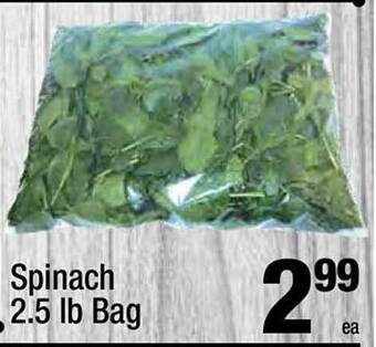 Super King Markets Spinach 2.5 Lb Bag offer