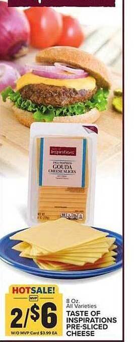 Food Lion Taste Of Inspirations Pre-sliced Cheese offer