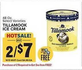 Food Lion Tillamook Ice Cream offer