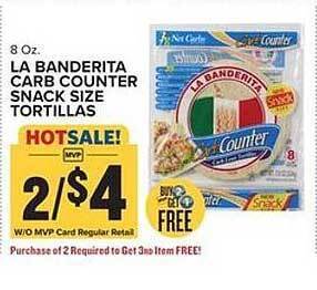 Food Lion La Banderita Carb Counter Snack Size Tortillas offer