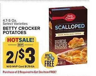 Food Lion Betty Crocker Potatoes offer