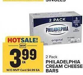Food Lion Philadelphia Cream Cheese Bars offer