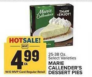 Food Lion Marie Callender's Dessert Pies offer