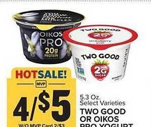 Food Lion Two Good Or Oikos Pro Yogurt offer