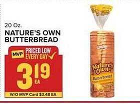 Food Lion Nature's Own Butterbread offer