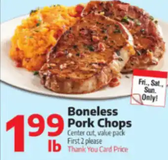 Bashas' Boneless Pork Chops offer