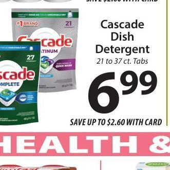 ACME Cascade Dish detergent offer