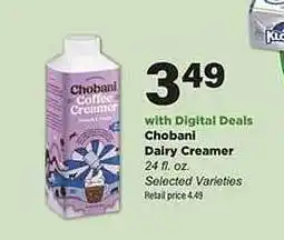 Stater Bros Chobani Dairy Creamer offer