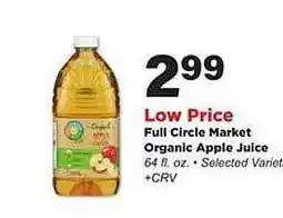 Stater Bros Full Circle Market Organic Apple Juice offer