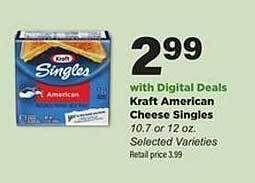 Stater Bros Kraft American Cheese Singles offer