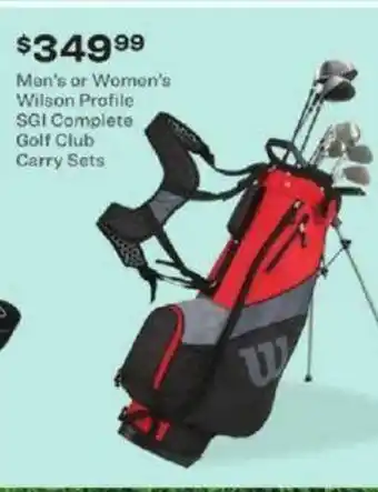 Academy Men's Or Women's Wilson Profile Sgi Complete Golf Club Carry Sets offer
