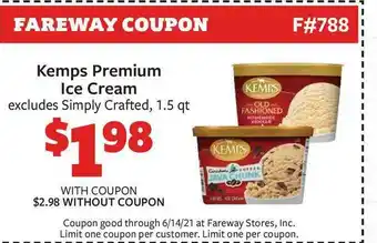 Fareway Kemps Premium Ice Cream offer