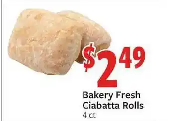 Fareway Bakery Fresh Ciabatta Rolls offer