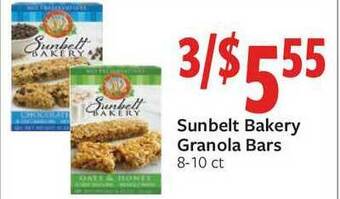 Fareway Sunbelt Bakery Granola Bars offer