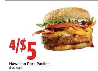 Fareway Hawaiian Pork Patties offer