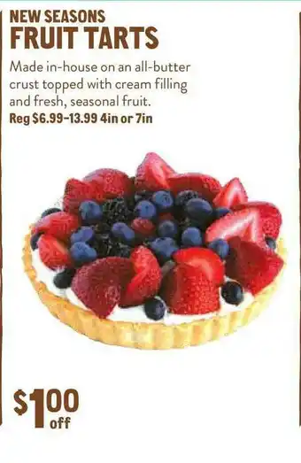 New Seasons Market New Seasons Fruit Tarts offer