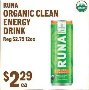 New Seasons Market Runa Organicc Clean Energy Drink offer