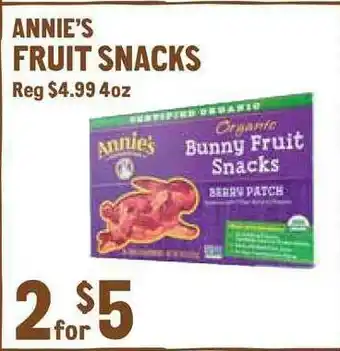 New Seasons Market Annie's Fruit Snacks offer