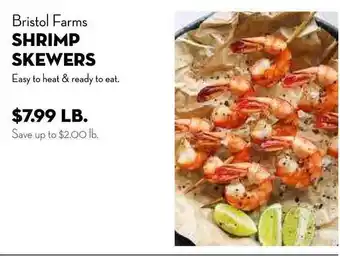 Bristol Farms Shrimp Skewers offer