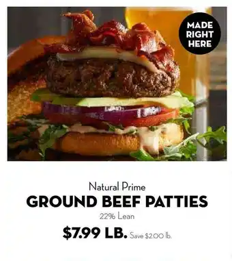 Bristol Farms Ground Beef Patties offer