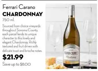 Bristol Farms Chardonnay offer