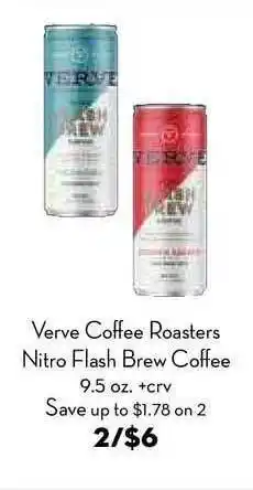 Bristol Farms Verve Coffee Roasters Nitro Flash Brew Coffee offer