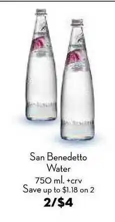 Bristol Farms San Benedetto Water offer