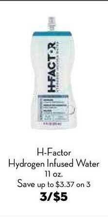 Bristol Farms H-factor Hydrogen Infused Water offer