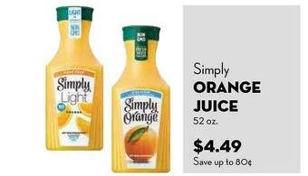Bristol Farms Simply Orange Juice offer