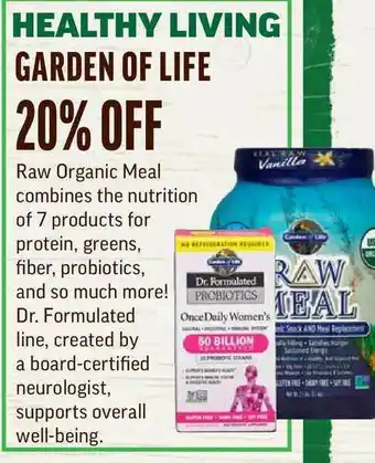 Central Market Healthy Living Garden Of Life 20% Off offer